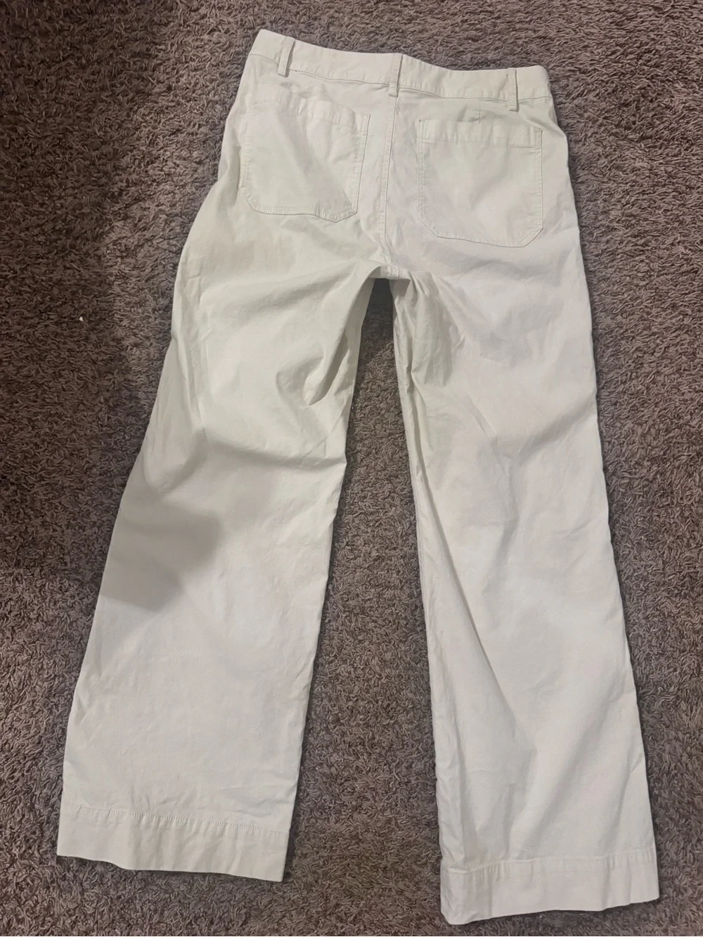 J. Crew Cream Wide-Leg High-Rise Jeans